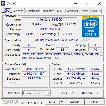 Intel Core i5-6500