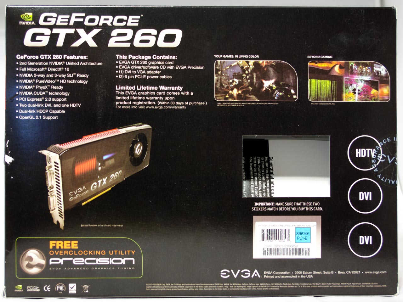 Видеокарта EVGA GeForce GTX 260 Core 216 Superclocked на базе 55-нм версии  GPU - Статьи