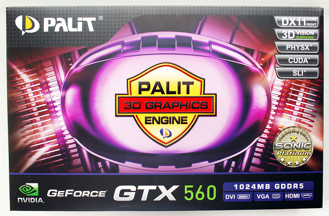 Быстрее, ещё быстрее! Видеокарты Palit GeForce GTX 560 Sonic Platinum и GTX  560 Ti Sonic - Статьи