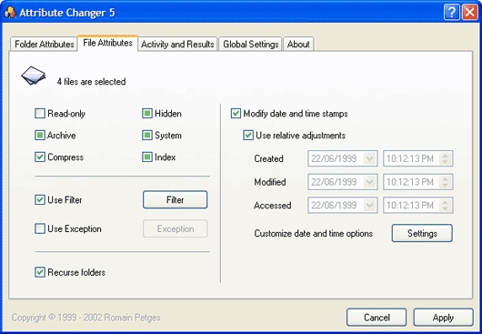 File attribute Changer. Attribute Changer usage. Co Changer. Exrod Tip Changer. Bit changes
