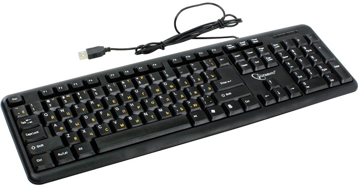 Клавиатура Gembird "KB-8320U-Ru_Lat-BL", 103+1кн., черный