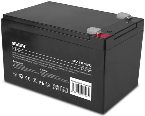 Батарея аккумуляторная Sven "SV-0222012" 12В 12А*ч, тип разъёма F2