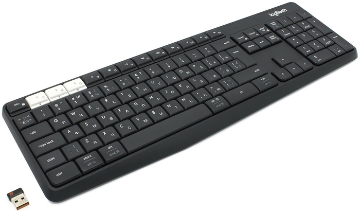 Клавиатура Logitech "K375s Multi-Device" 920-008184, беспров., серо-черный
