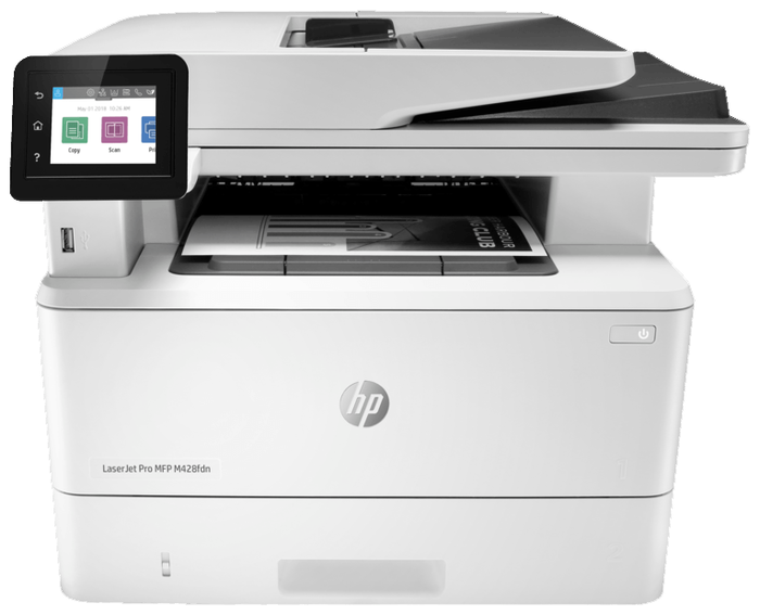 Многофункциональное устройство HP "LaserJet Pro MFP M428fdn" A4, лазерный, принтер + сканер + копир + факс, ЖК, бело-черный