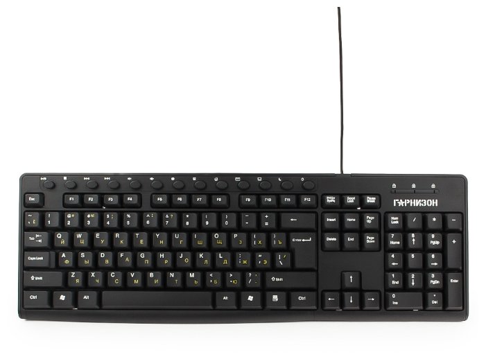 Клавиатура Гарнизон "GKM-125", 104кн., черный