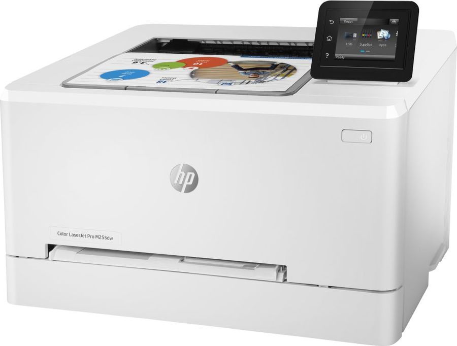 Цветной лазерный принтер HP "Color LaserJet Pro M255dw" A4, 600x600dpi, белый