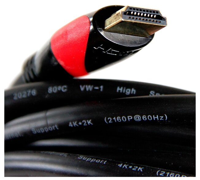 Кабель HDMI2.0 VCOM "CG525D-R-5.0", позолоченные контакты, с ферритовыми кольцами