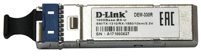 Трансивер D-Link "330R/10KM/A1A", WDM, SFP, 1x1000Base-BX-U