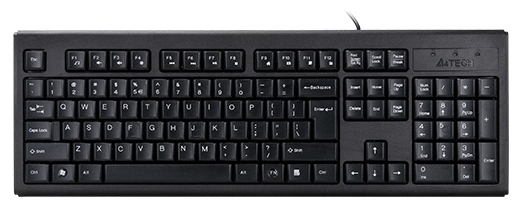 Клавиатура Клавиатура A4Tech "KR-83", 104кн., черный. null.
