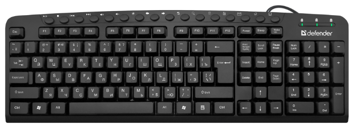Клавиатура Клавиатура Defender "HB-470 Focus" 45470, черный. null.