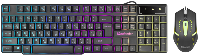 Комплект клавиатура + мышь Defender "C-970 Sydney" 45970, подсветка, черный