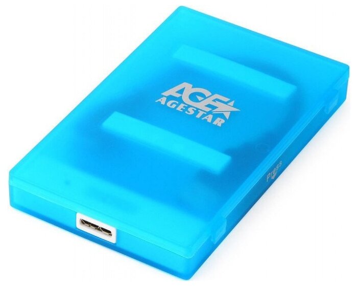 Контейнер Agestar "3UBCP1-6G" для 2.5" SATA HDD/SSD, синий