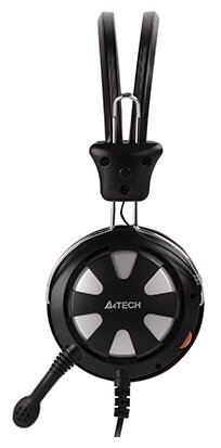 Гарнитура Гарнитура A4Tech "HS-28 Stereo Headset", с регулятором громкости, черно-серебр.. null.