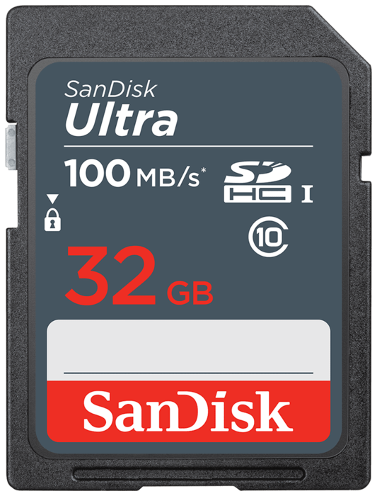 Карта памяти 32ГБ SanDisk "Ultra SDSDUNR-032G-GN3IN" SecureDigital HC UHS-I Class10