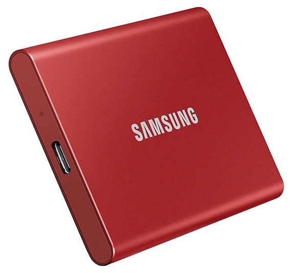 null Внешний SSD диск 1ТБ Samsung "T7" MU-PC1T0R/WW, красный. null.