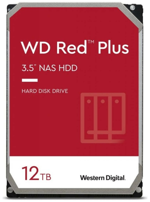 Жесткий диск 12ТБ Western Digital "Red Plus WD120EFBX", 7200об./мин., 256МБ