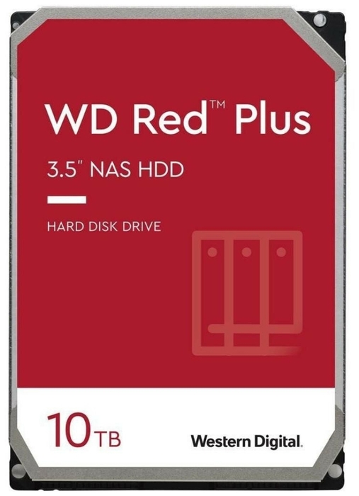 Жесткий диск 10ТБ Western Digital "Red Plus WD101EFBX", 7200об./мин., 256МБ