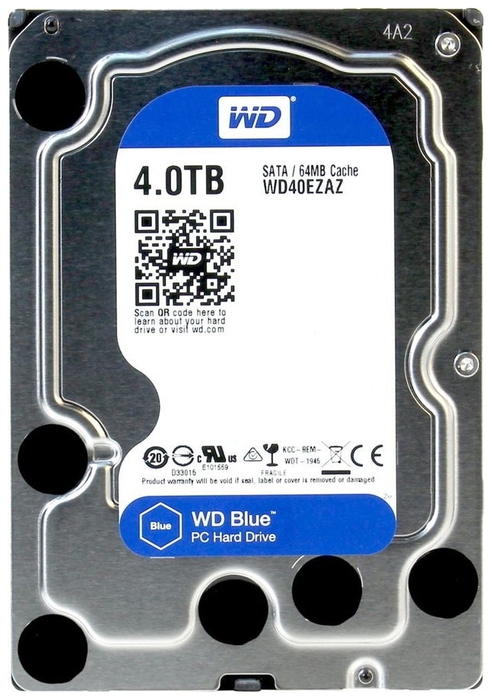 Жесткий диск 4ТБ Western Digital "Blue WD40EZAZ", 5400об./мин., 256МБ