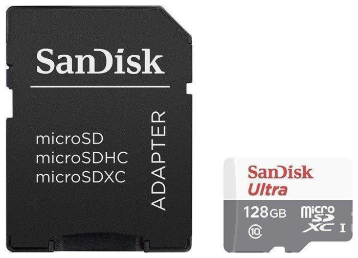 Карта памяти 32ГБ SanDisk "Ultra SDSQUNR-032G-GN3MA" microSD HC UHS-I Class10 + адаптер