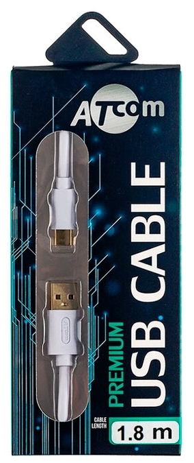Кабель USB2.0 A-Type-C Atcom "AT6256", белый