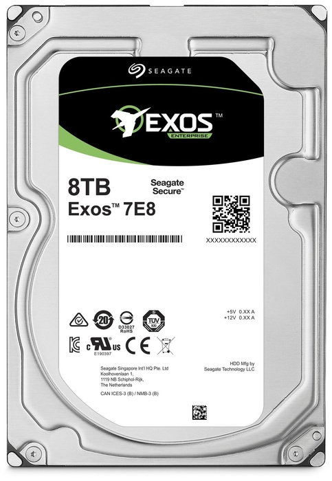 Жесткий диск 8ТБ Seagate "Exos 7E8 ST8000NM000A", 7200об./мин., 256МБ
