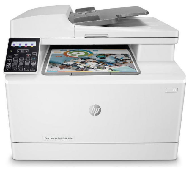Цветное многофункциональное устройство HP "Color LaserJet Pro MFP M183fw" A4, 600x600dpi, ЖК, белый