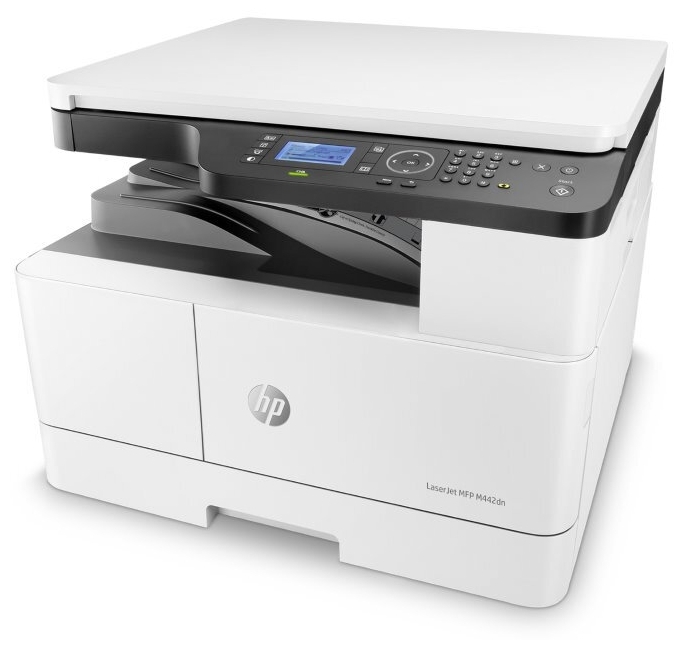 Многофункциональное устройство HP "LaserJet M442dn" A3, лазерный, принтер + сканер + копир, ЖК, бело-серый