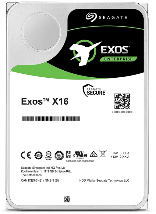 Жесткий диск 12ТБ Seagate "Exos X16 ST12000NM001G", 7200об./мин., 256МБ