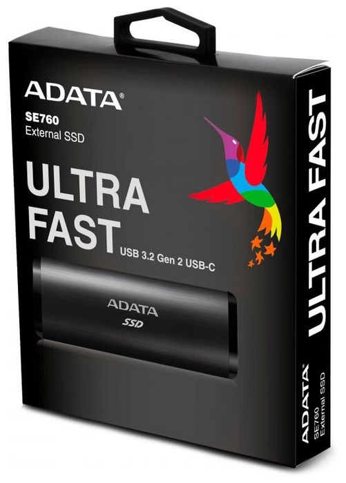 null Внешний SSD диск 512ГБ ADATA "SE760" ASE760-512GU32G2-CBK, черный. null.