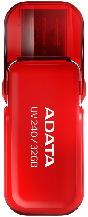Накопитель USB flash 32ГБ ADATA "Classic UV240" AUV240-32G-RRD, красный