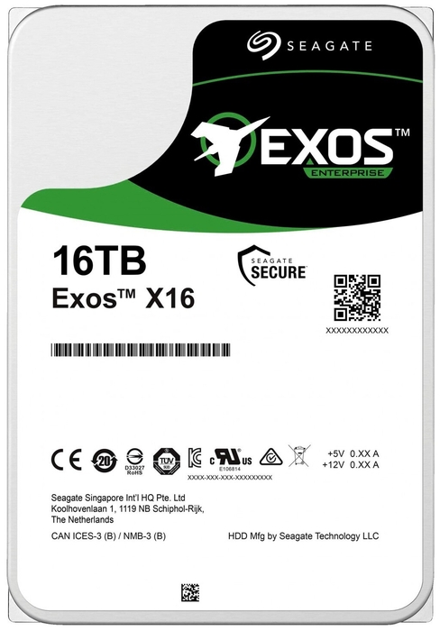 Жесткий диск 16ТБ Seagate "Exos X16 ST16000NM002G", 7200об./мин., 256МБ