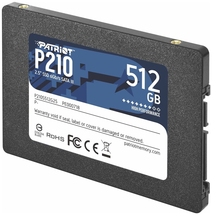 SSD диск 512ГБ 2.5" Patriot "P210" P210S512G25