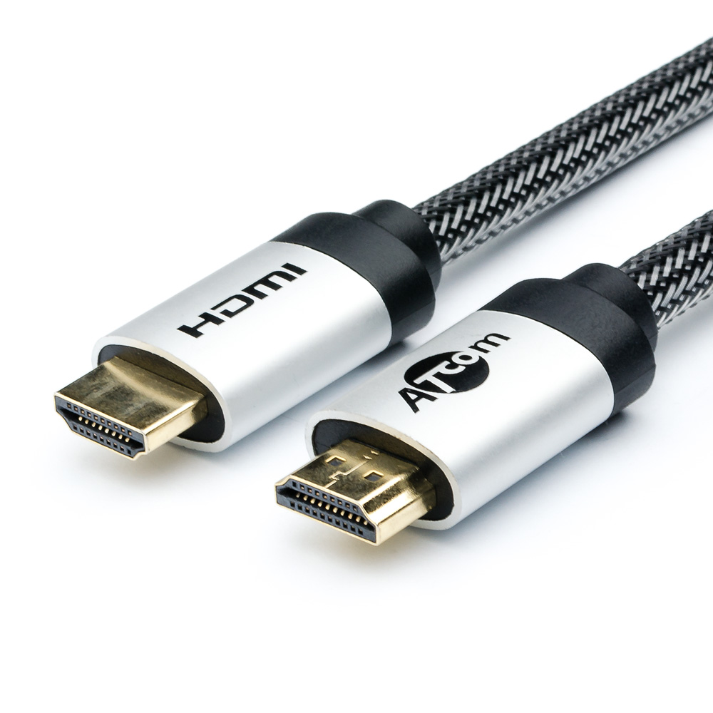 Кабель HDMI2.0 Atcom "AT3781", позолоченные контакты, с ферритовыми кольцами