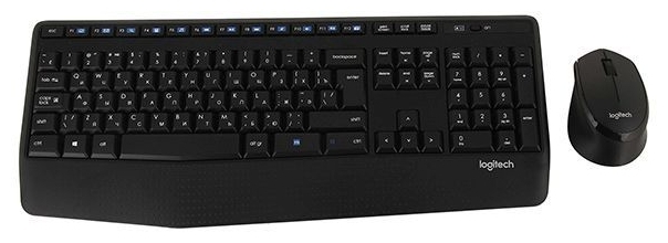 Комплект клавиатура + мышь Logitech "MK345 Comfort" 920-008534, беспров., черный