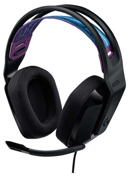 Гарнитура Logitech "G335 Gaming Headset", с регулятором громкости, черный