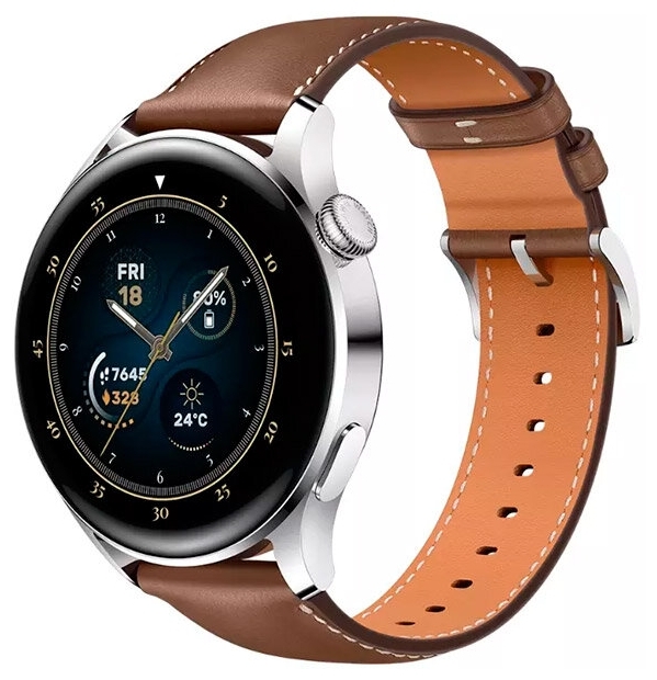 null Умные часы Huawei "WATCH 3 GALILEO-L21" 55026813, серебр.-коричневый. null.