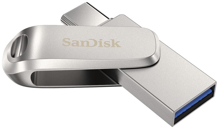 Накопитель USB flash 32ГБ SanDisk "Ultra Dual Drive" SDDDC4-032G-G46, серебр.