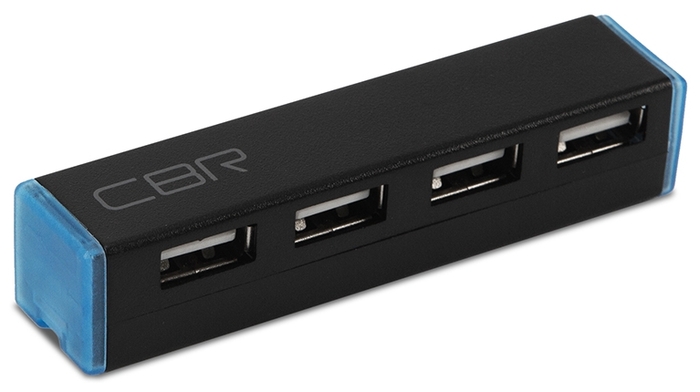 Разветвитель 4 порта USB2.0 CBR "CH 135", внешн., черный