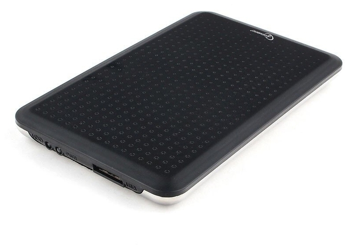 Контейнер Gembird "EE2-U3S-60" для 2.5" SATA HDD/SSD, алюминиевый, черный