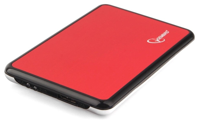 Контейнер Gembird "EE2-U3S-61" для 2.5" SATA HDD/SSD, алюминиевый, красный
