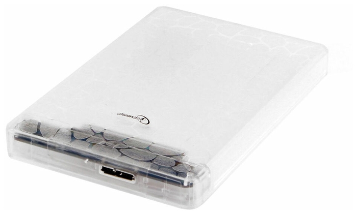 Контейнер Gembird "EE2-U3S-32P" для 2.5" SATA HDD/SSD, прозрачный