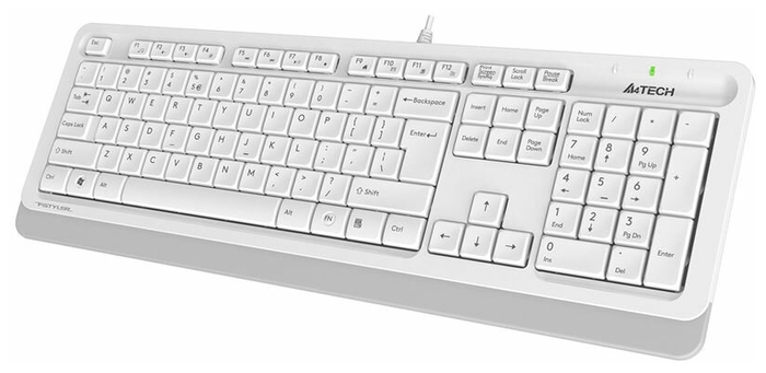 null Комплект клавиатура + мышь A4Tech "FStyler F1010", водостойкая, бело-серый. null.