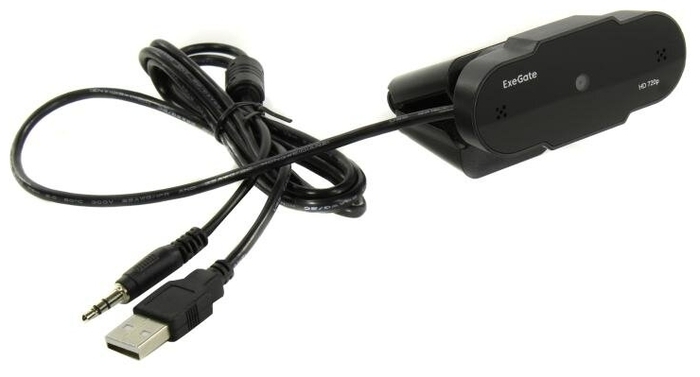 Веб-камера ExeGate "C525 BlackView" EX287385RUS, с микрофоном, черный