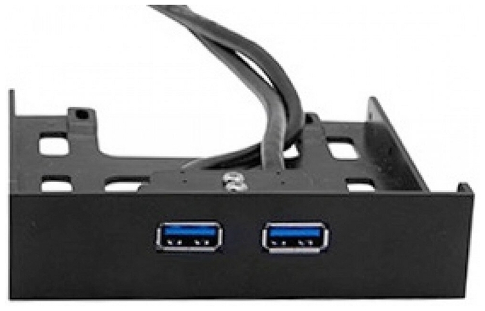 Аксессуар для корпуса - панель для вывода USB3.0 портов в 3.5" отсек ExeGate "U3H-615" EX280446RUS, черный