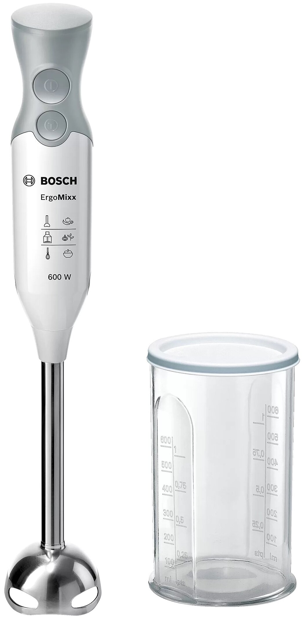 Блендер Bosch "ErgoMixx" MSM66110, погружной, белый