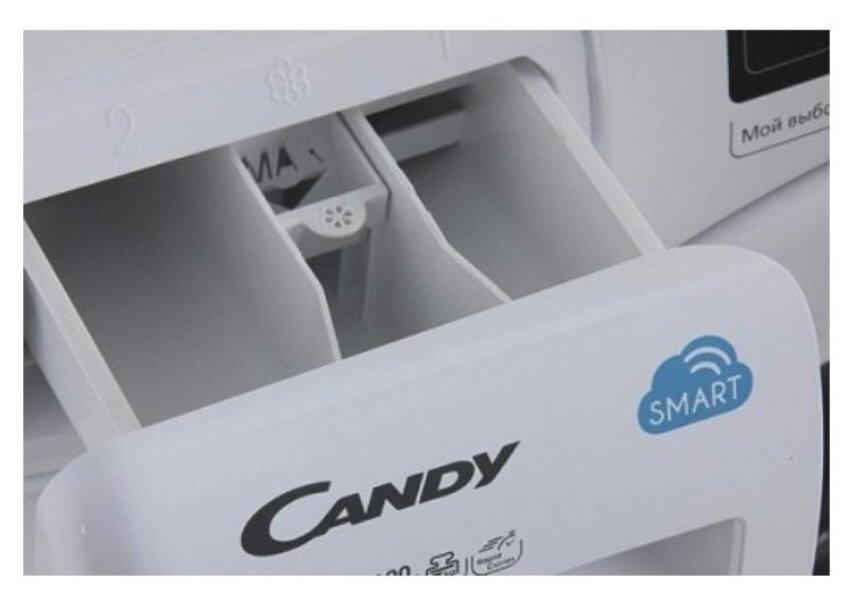 null Стиральная машина Candy "Smart CSS4 1262D3/2-07", узкая, фронтальная, A, белый. null.