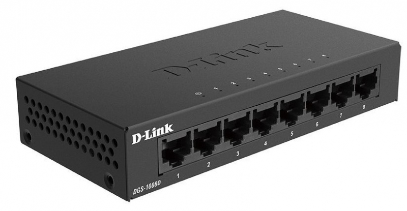 Коммутатор D-Link "DGS-1008D/K2A" 8 портов 1Гбит/сек.