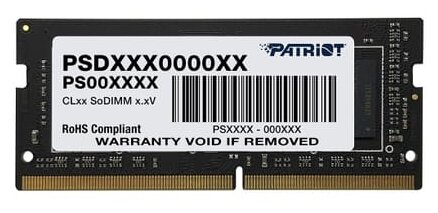 Модуль оперативной памяти SO-DIMM 4ГБ DDR4 SDRAM Patriot "PSD44G266681S"