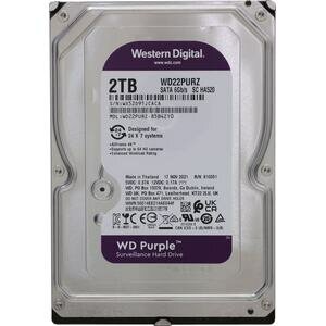 Жесткий диск 2ТБ Western Digital "Purple WD22PURZ", 5400об./мин., 256МБ