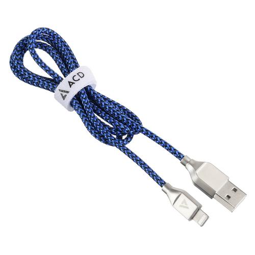Кабель USB соединительный USB A-Lightning ACD "U927" ACD-U927-P5L, черно-синий
